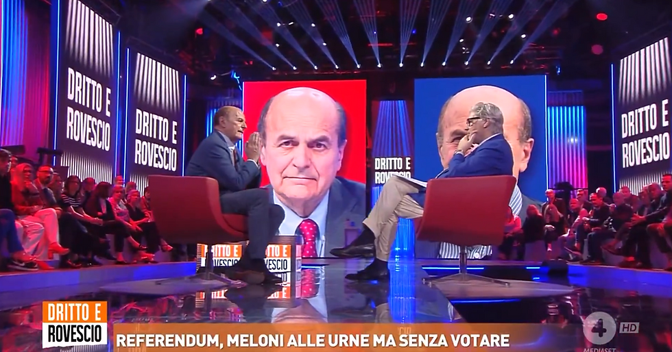 Dritto e Rovescio - Pier Luigi Bersani