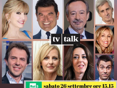 "Tv Talk" torna sabato alle 15:15 su Rai Tre