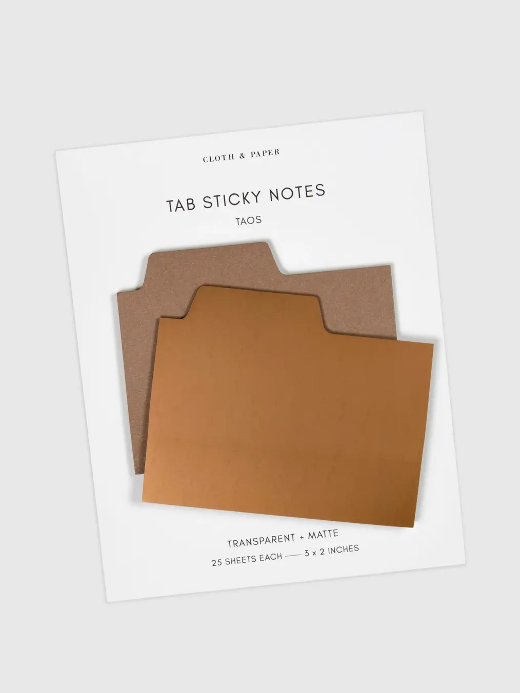 Blank Tab Sticky Note Set | Cloth & Paper