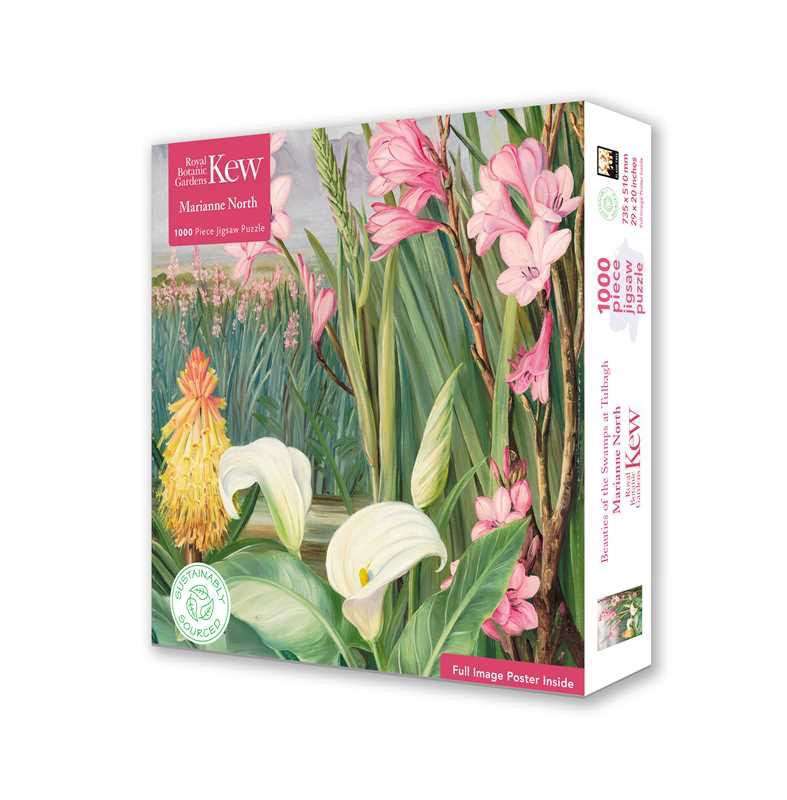 Thumbnail: Adult Sustainable Jigsaw Puzzle Kew Gardens: Marianne North: Beauties of the Swa