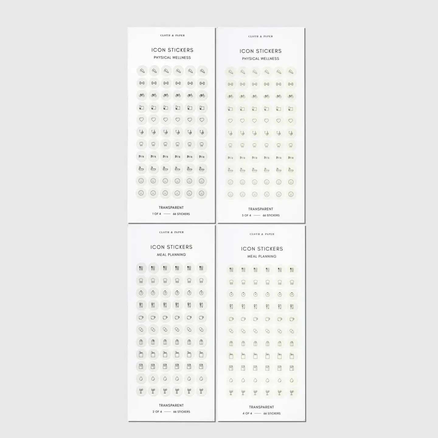 Healthy Planning Sticker Set