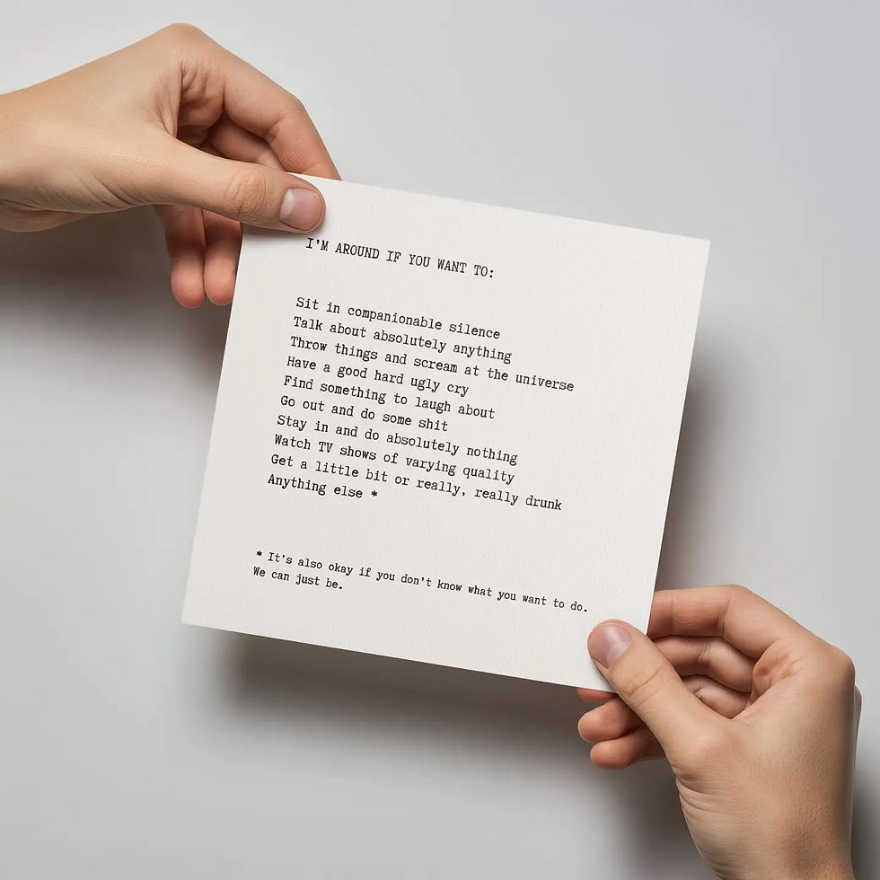 Thumbnail: I'm Around Letterpress Sympathy Card