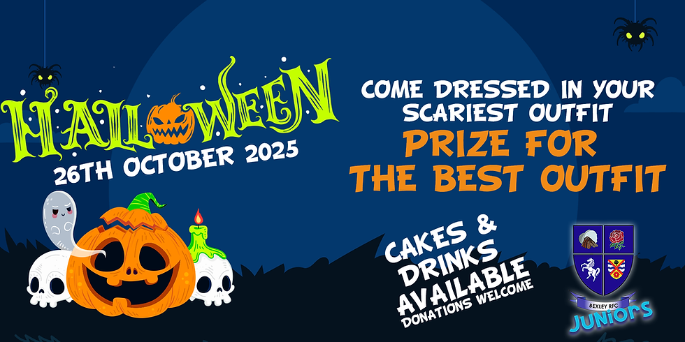 Junior Rugby Halloween Event 26th October 2025