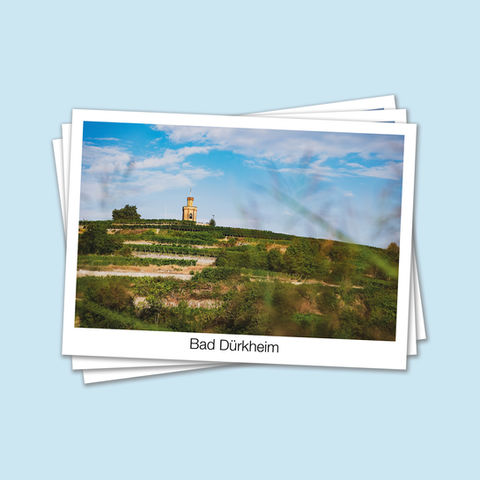 Fotografie Alles Bad Dürkheim Aufnahme Postkarte Postcard Flaggenturm Wachenheim