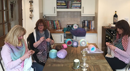 A lot of beavering away and my first Knit and Natter