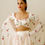 Thumbnail: Ivory Pink Marigold Cape set