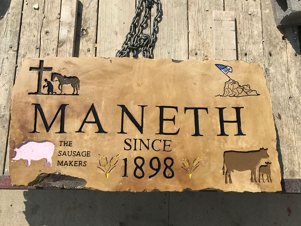 Engraving Kansas Limestone Engraving