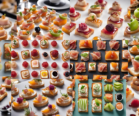 canapés apéritifs et perles