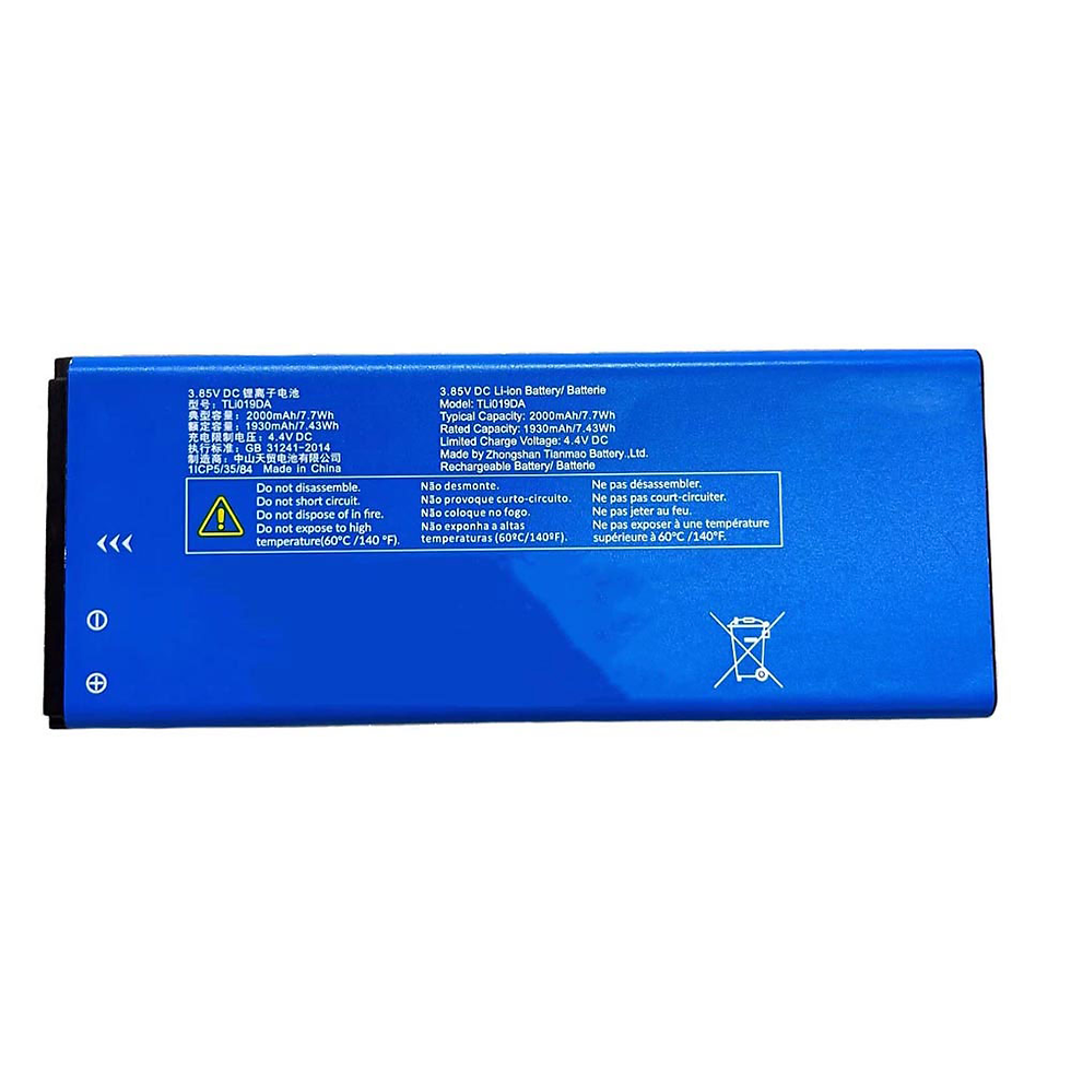Wysokojemna Bateria 2000mAh/7.7Wh Alcatel TLi019DA - Kompatybilna z Alcatel 1 5033