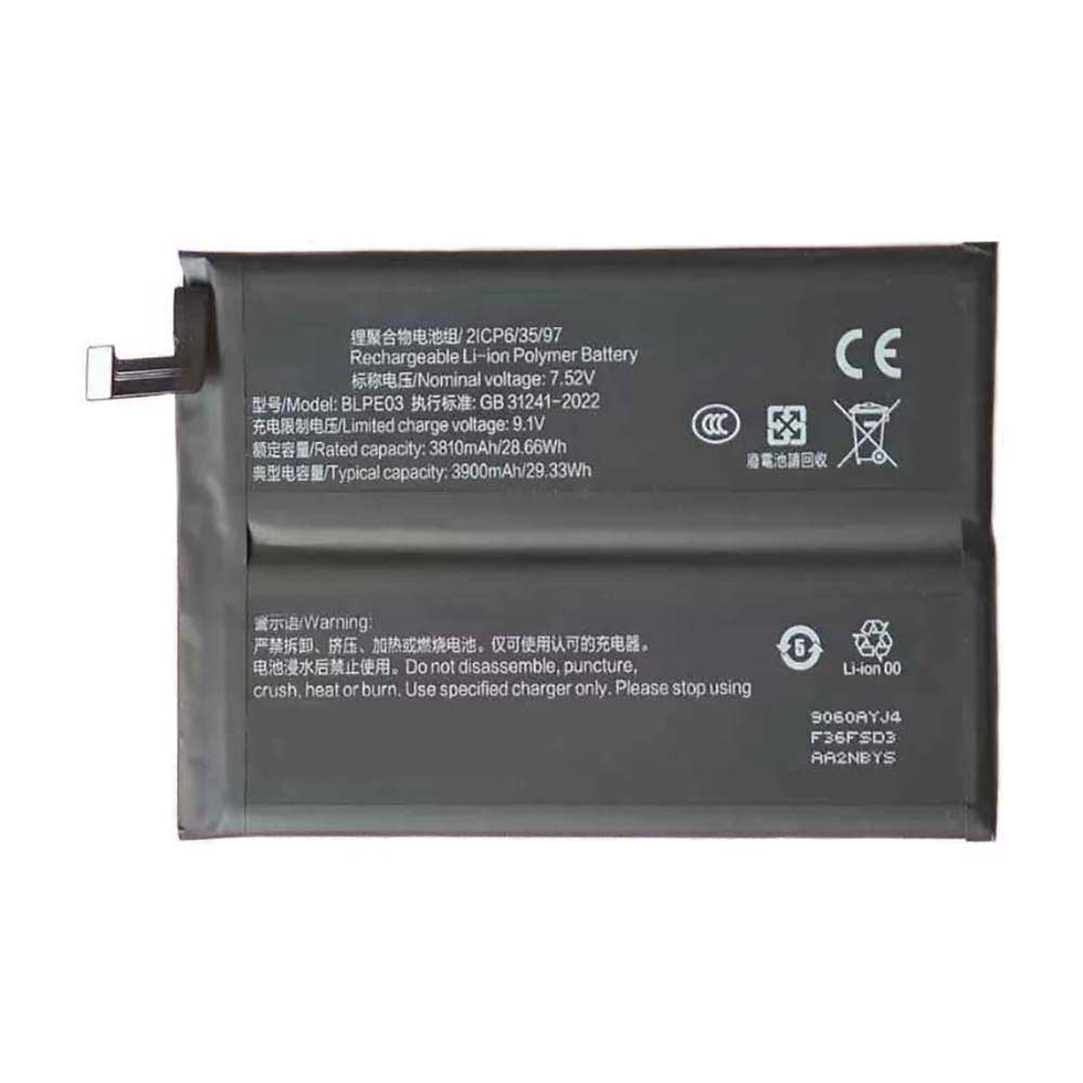 Wysokojemna Bateria 3900mAh OPPO BLPE03 - Kompatybilna z OPPO OnePlus Ace 6