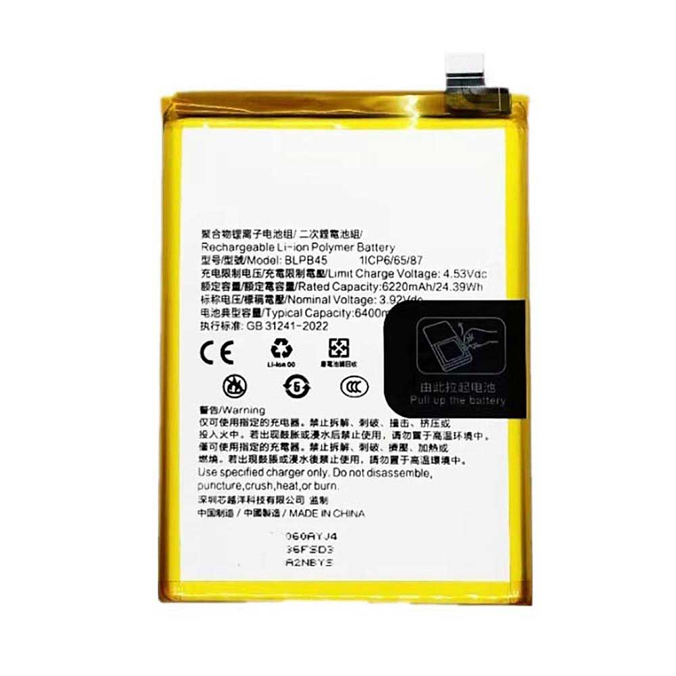 Smartphone Battery OPPO BLPB45 Replacement Battery for OPPO K12