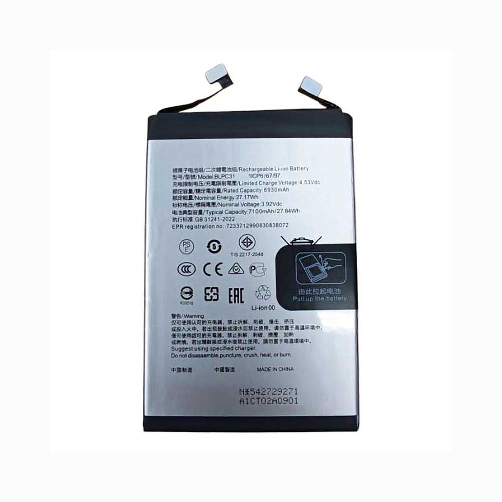 Smartphone Battery Oppo BLPC31 Replacement Battery for Oppo OnePlus ACE5