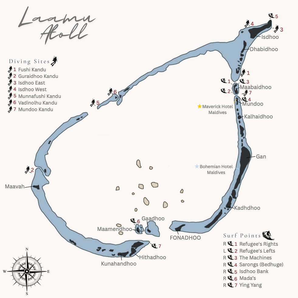 Map of Laamu Atoll