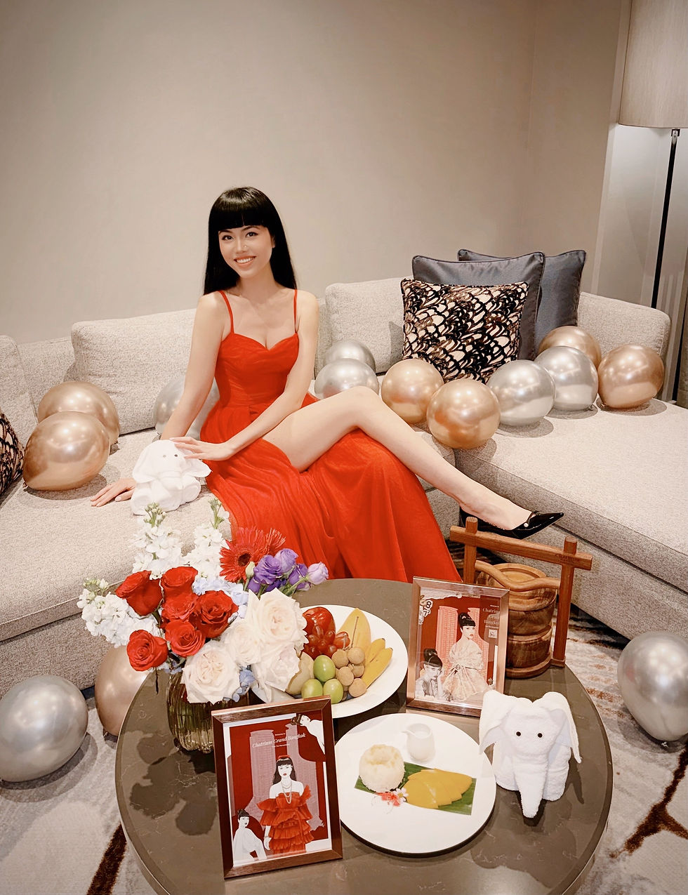 Jessica Minh Anh receives a personal welcome at Chatrium Grand Bangkok