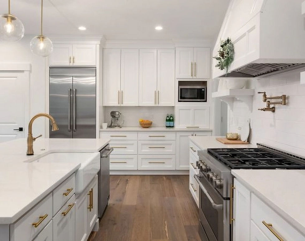 Eye-level view of a modern kitchen renovation in progress