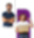 Smiling man and woman using laptop