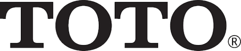 TOTO logo in black font, registered trademark symbol is visible
