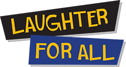 Laughter for All logo representing Christian comedy outreach, family-friendly humor, and faith-based events with Comedian Nazareth.