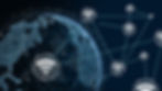 Global network connection: wireless signals connecting the world