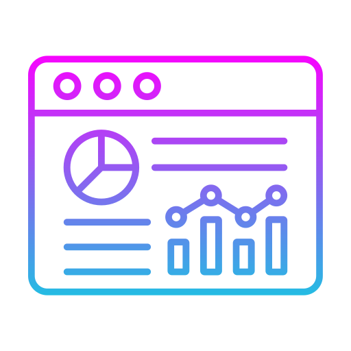 Website analytics dashboard showing key metrics
