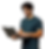 Smiling man using laptop, DASOW.IO