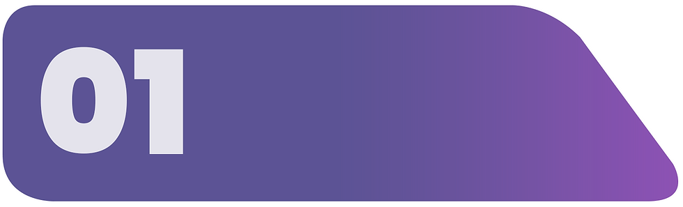 Purple button with the number 01, representing the first step.