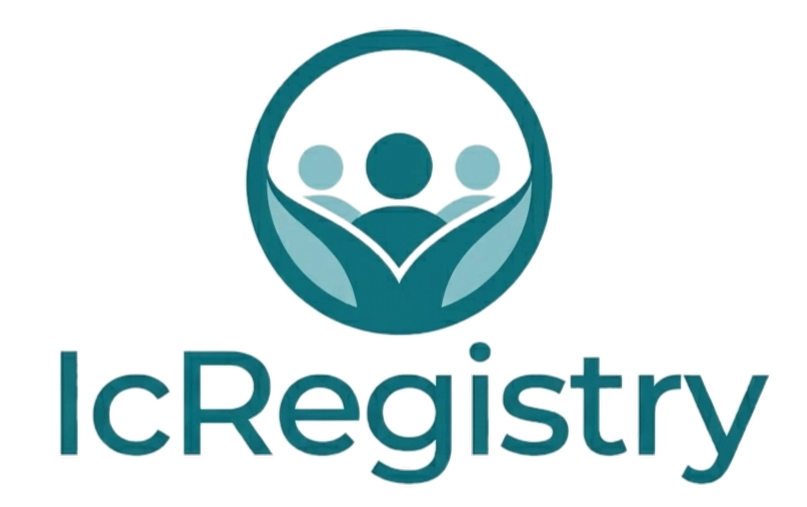 IcRegistry logo, three figures in a circle