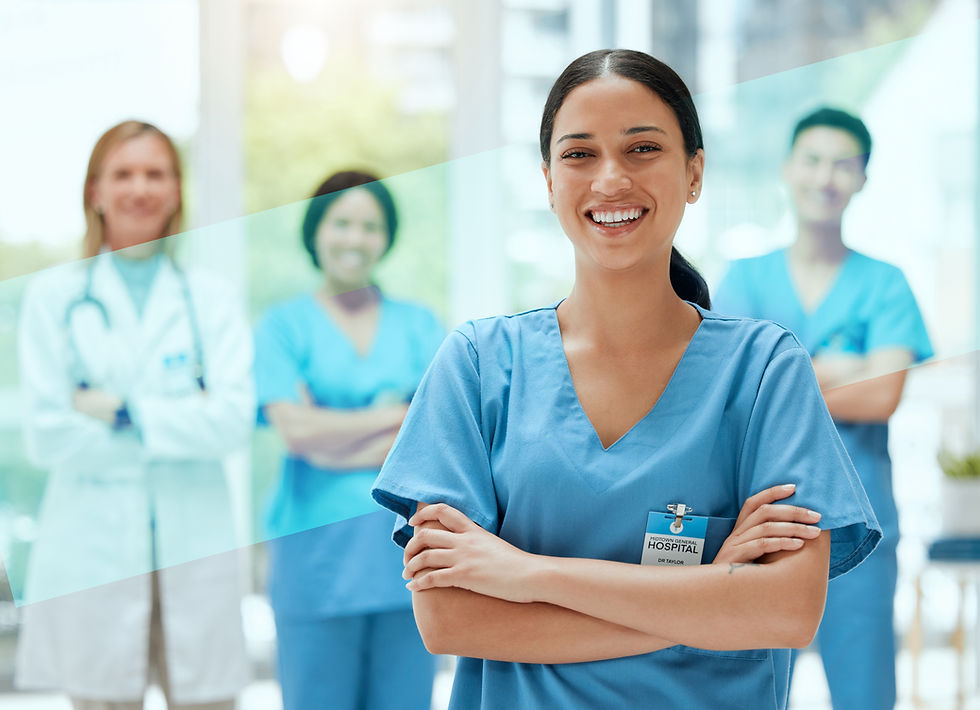 Smiling healthcare team
