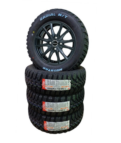 Nankang MUDSTAR RADIAL M/T 155/65R13 WAREN W05 13inch Tire Rim 