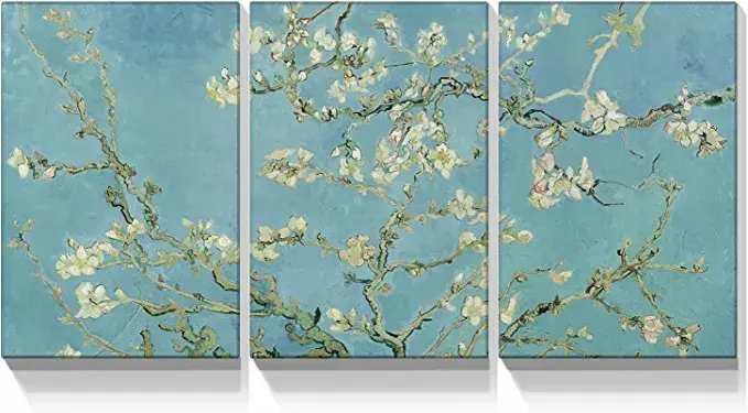 Looife Van Gogh Canvas Wall Art Decor 3 Panels 18x24 Inch Flower Painting Artwor