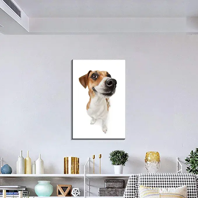 Thumbnail: Looife Animal Canvas Wall Art, 24x32 Funny Dog Pet Portrait Prints Wall Decor, A