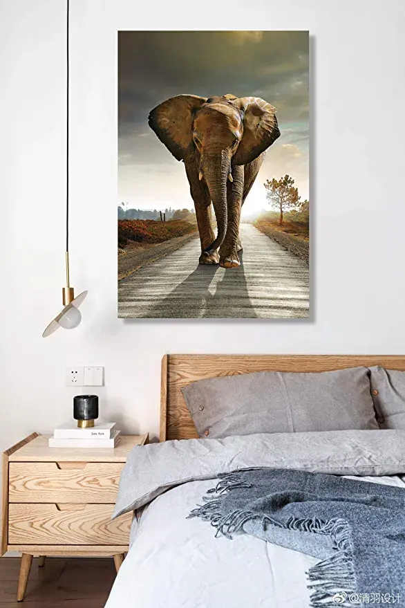 Thumbnail: Looife Fantastic Elephant Giclee Artwork Canvas Prints Wall Art , 16x24 Inch Col