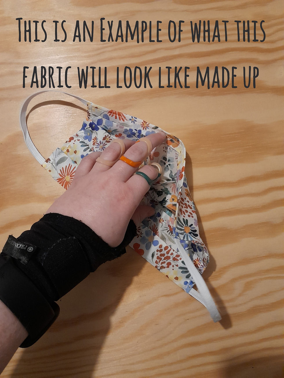 Thumbnail: Watercolour Flowers  - Made to Order Face Mask