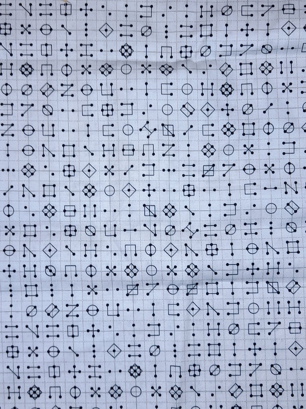 Thumbnail: Ciphers Print  - Made to Order Face Mask