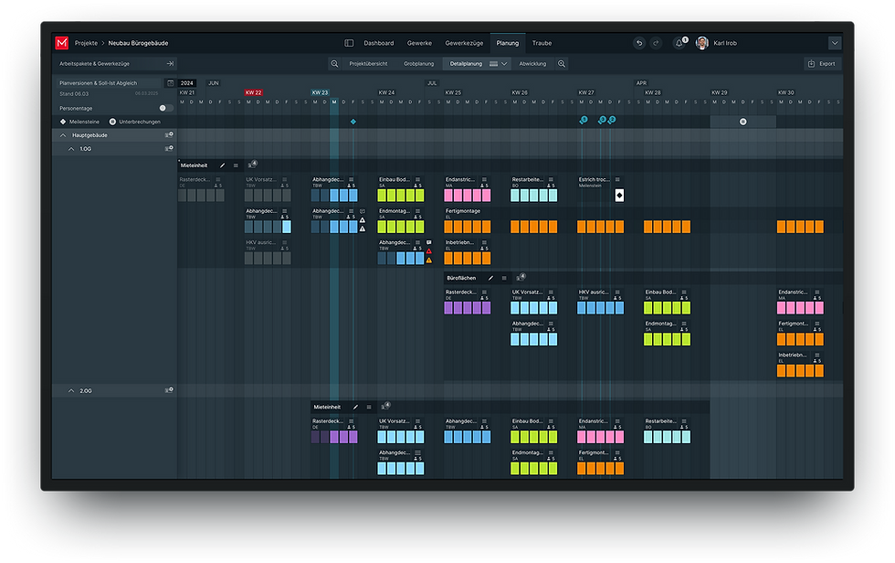 Metronom Detaiplanung für die Baustelle