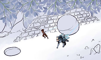 Boulder Coop Gameplay Concept Art for Twin Fates