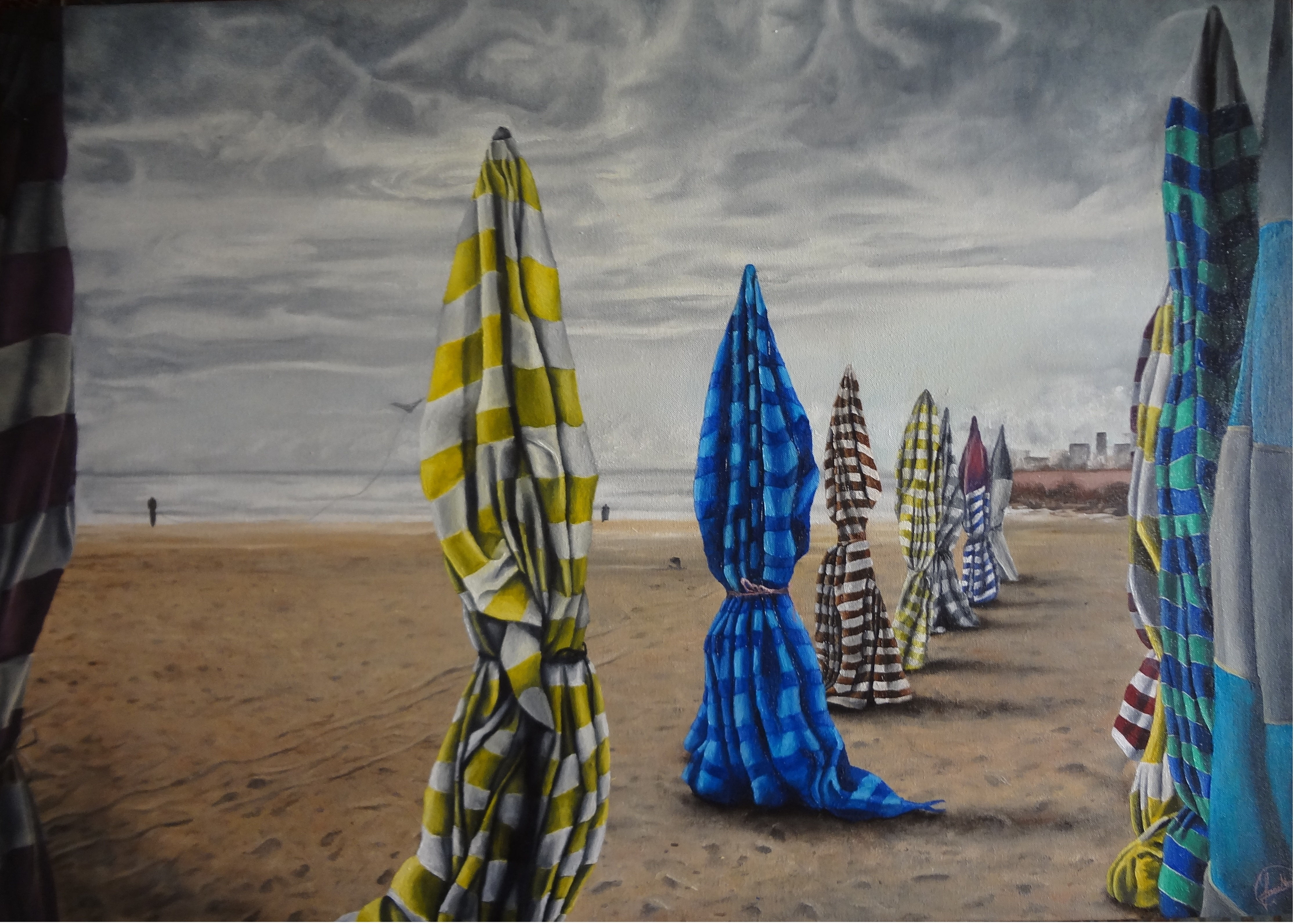 Huts in a storm (commission)