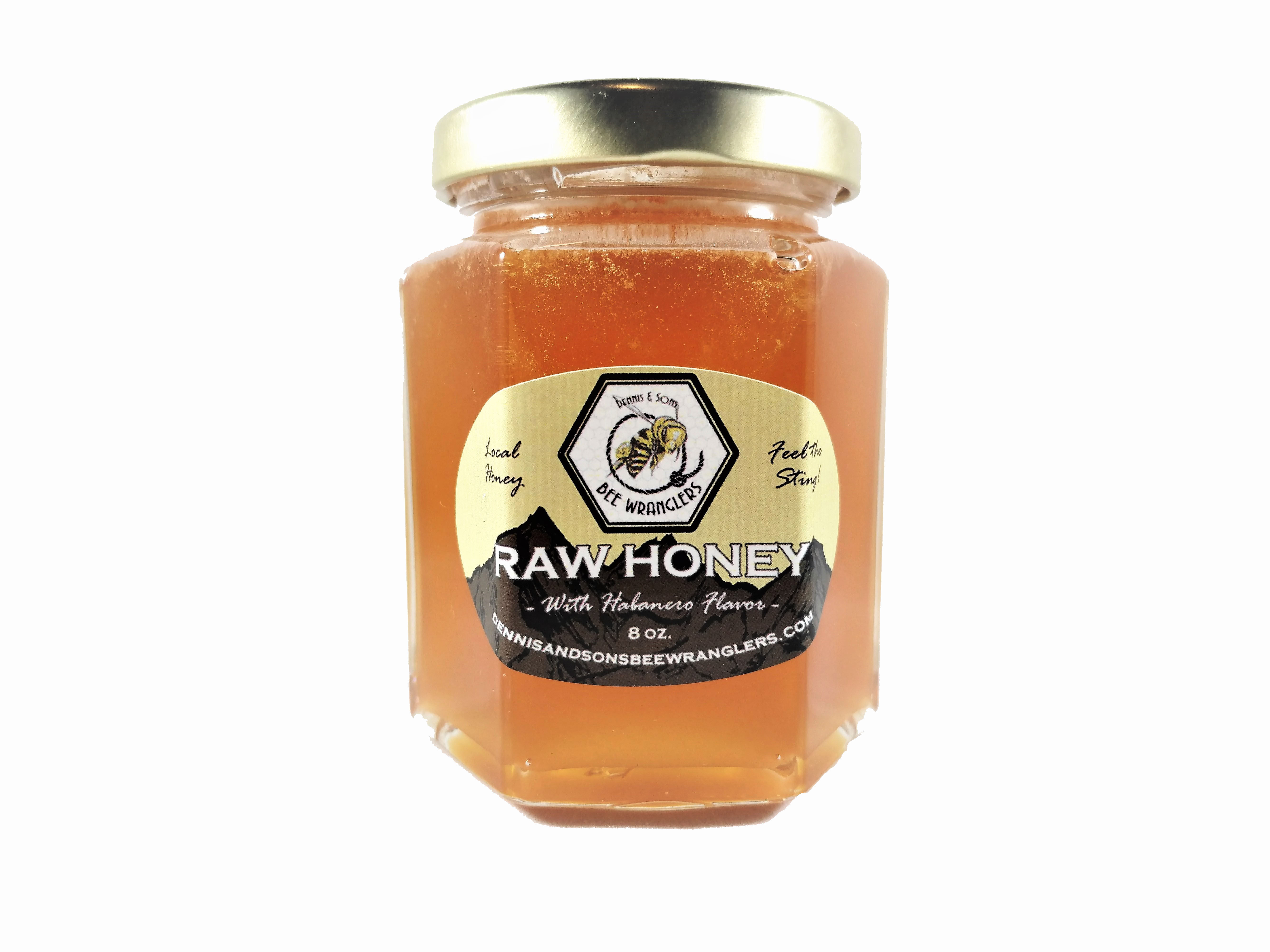 Pure & Natural Raw Honey with Habanero - 8oz Glass Jar