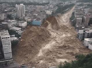 A landslide sweeping away a city..jpg
