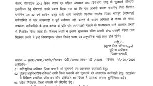 Dhamtari SP Suraj Singh Parihar suspension order copy of 4 policemen in NDPS case