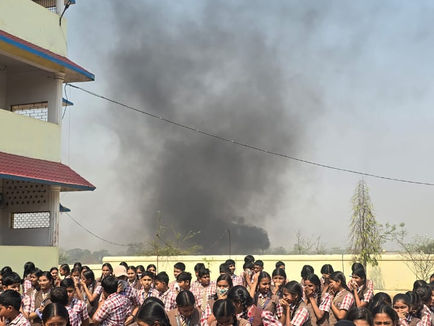 डामर प्लांट प्रदूषण कुरूद: सेंट मैरी स्कूल के बच्चे प्रभावित