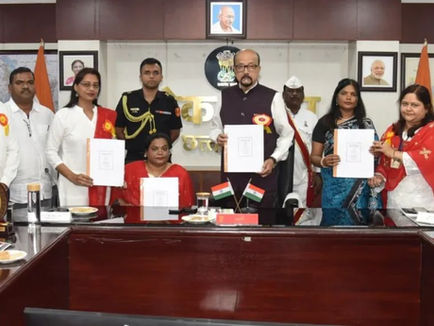 Governor Ramen Deka launching 3000+ Audio Books and Braille Books for Divyangjan at Lok Bhawan Raipur.