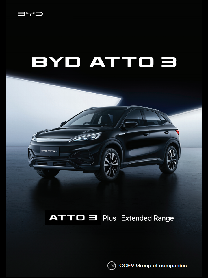 BYD ATTO 3 Plus Extended Range Chinese EV electric vehicle.
