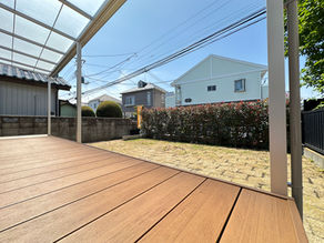 屋根付きテラスを造作しました