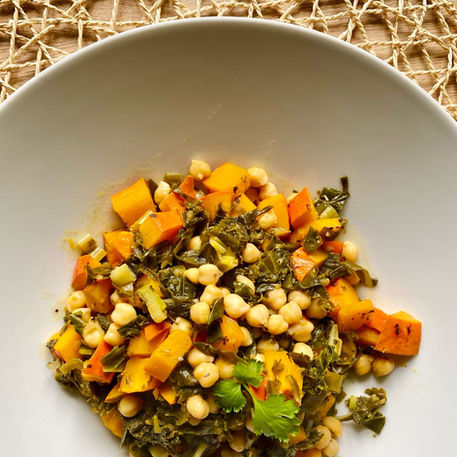 GRÜNKOHL-KÜRBIS PFANNE.