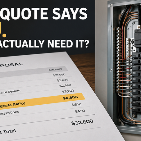 Your Solar Quote Says You Need a Main Panel Upgrade. Do You Actually?