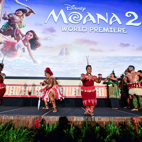 迪士尼的Moana 2 卡通電影紅地毯首播