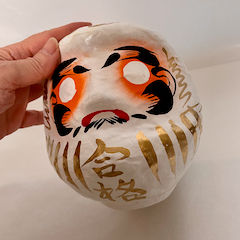 Thumbnail: Tama Daruma White Daruma (Passed Daruma)