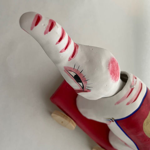 Thumbnail: Hamamatsu papier mache elephant car