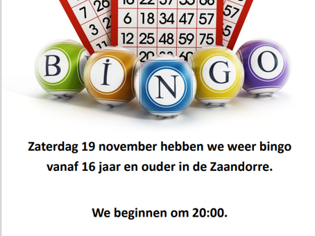 Bingo 19 november